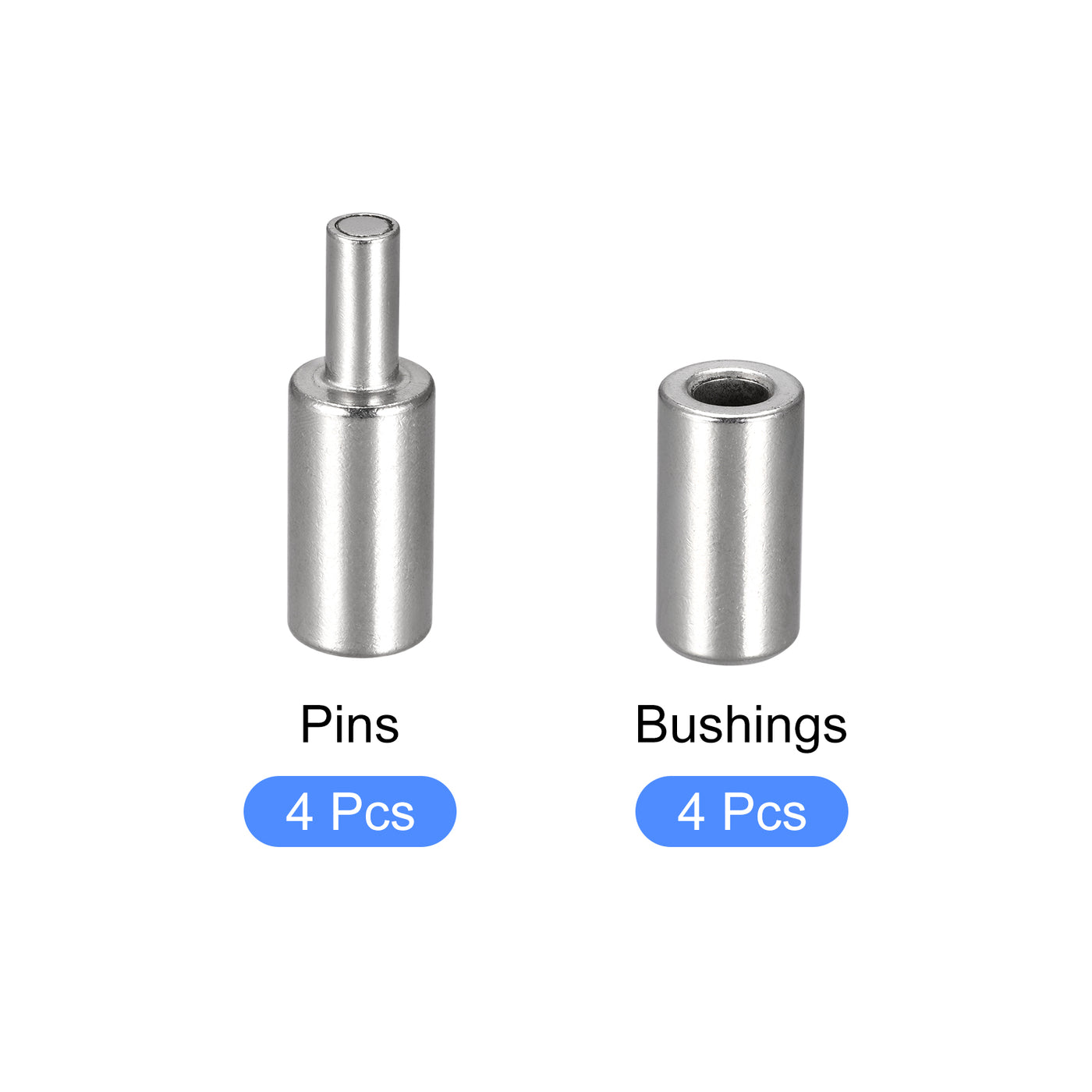 uxcell Uxcell Weld on Barrel Hinges, Male to Female 201 Stainless Steel Hinge Pin for Metal Gate Door Window