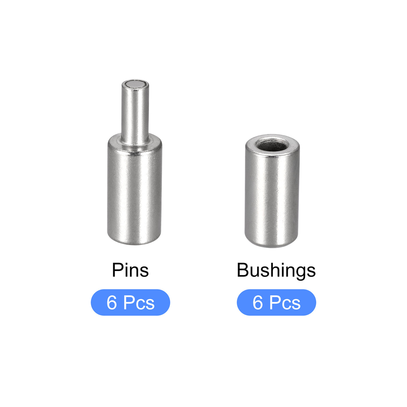 uxcell Uxcell Weld on Barrel Hinges, Male to Female 201 Stainless Steel Hinge Pin for Metal Home Gate Door Window