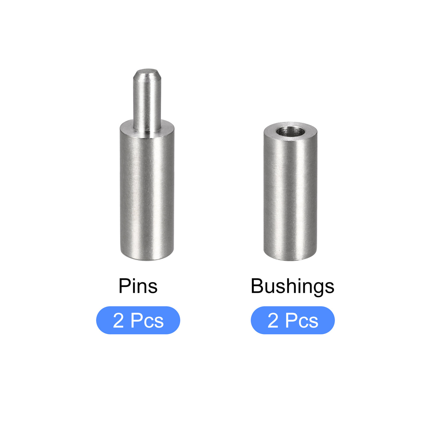 uxcell Uxcell Weld on Barrel Hinges, Male to Female 201 Stainless Steel Hinge Pin for Metal Home Gate Door