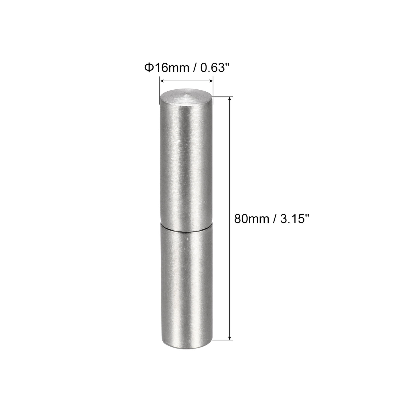 uxcell Uxcell Weld on Barrel Hinges, Male to Female 201 Stainless Steel Hinge Pin for Metal Gate Door Window