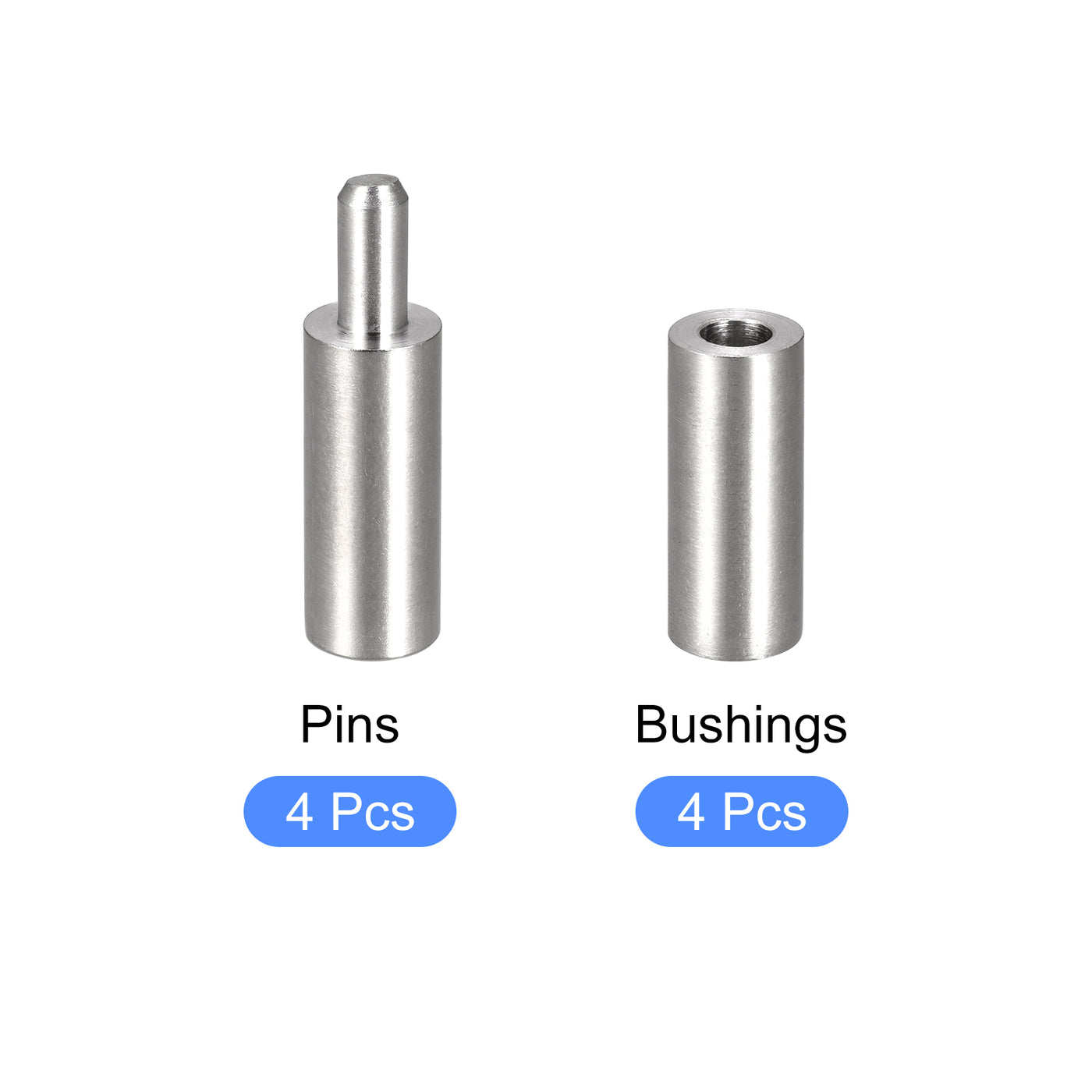 uxcell Uxcell Weld on Barrel Hinges, Male to Female 201 Stainless Steel Hinge Pin for Metal Gate Door Window