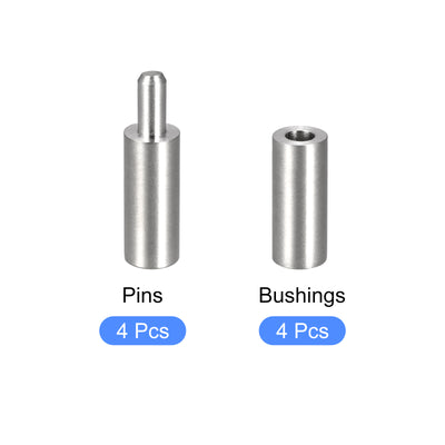 Harfington Uxcell Weld on Barrel Hinges, Male to Female 201 Stainless Steel Hinge Pin for Metal Gate Door Window