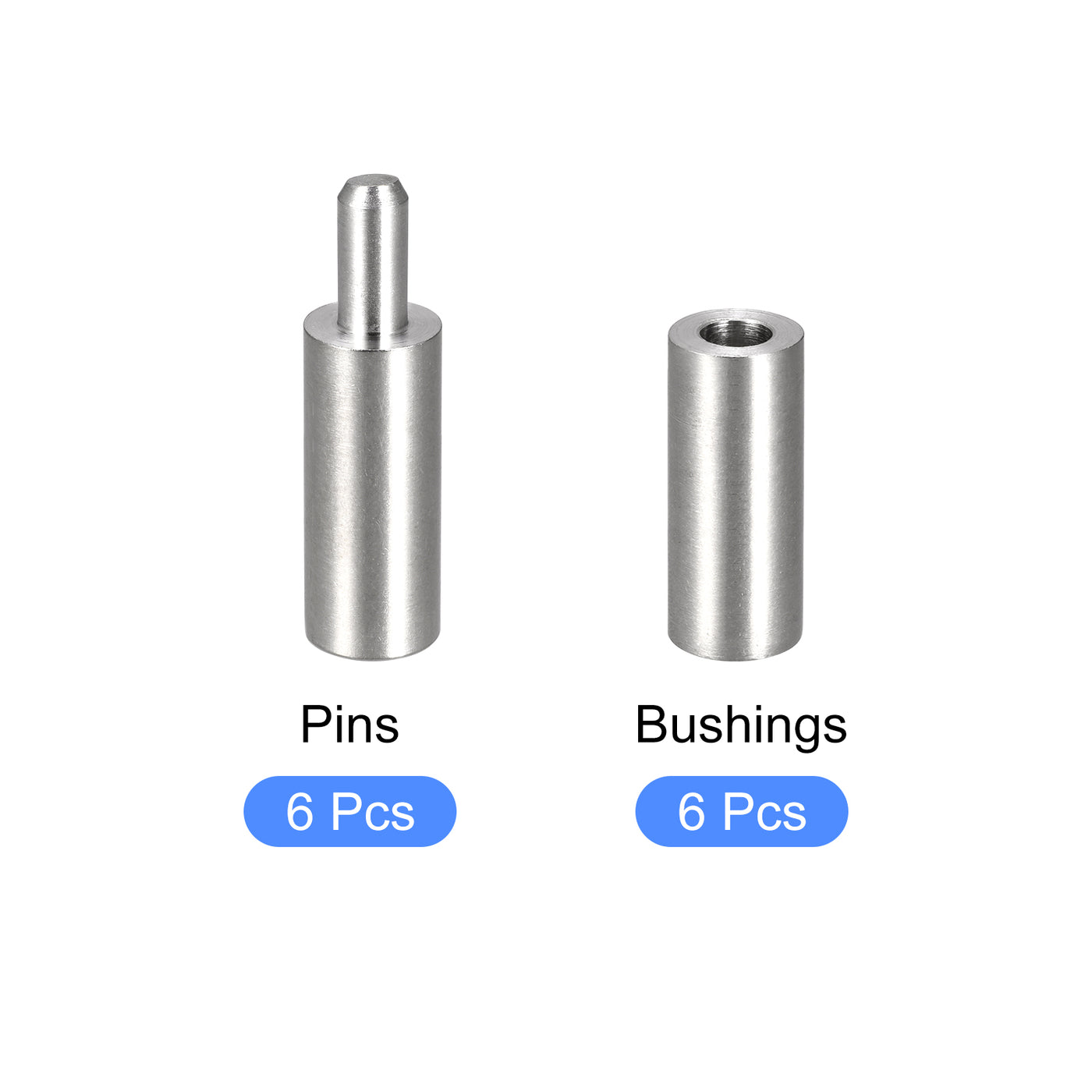 uxcell Uxcell Weld on Barrel Hinges, Male to Female 201 Stainless Steel Hinge Pin for Metal Home Gate Door Window