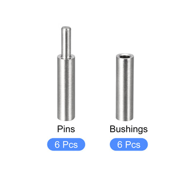 Harfington Uxcell Weld on Barrel Hinges, Male to Female 304 Stainless Steel Hinge Pin for Metal Home Gate Door Window