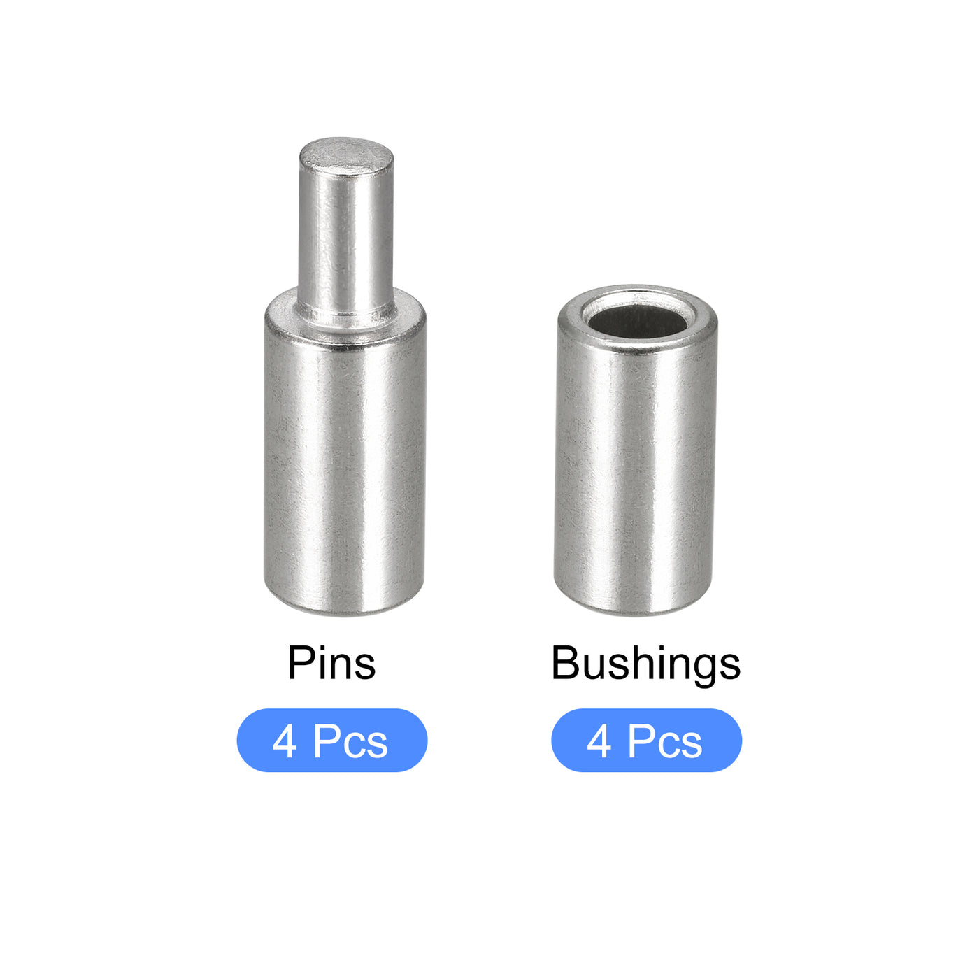 uxcell Uxcell Weld on Barrel Hinges, 304 Stainless Steel Hinge Pin for Metal Home Gate Door Window