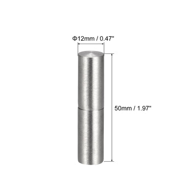 Harfington Uxcell Weld on Barrel Hinges, Male to Female 304 Stainless Steel Hinge Pin for Metal Gate Door Window