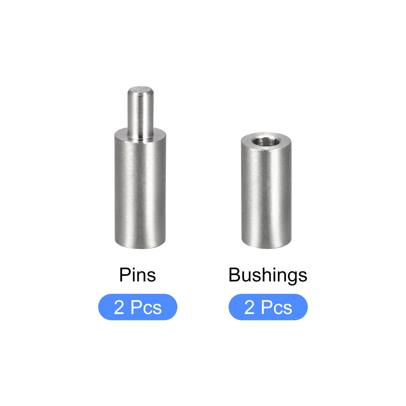 uxcell Uxcell Weld on Barrel Hinges, Male to Female 304 Stainless Steel Hinge Pin for Metal Gate Door Window