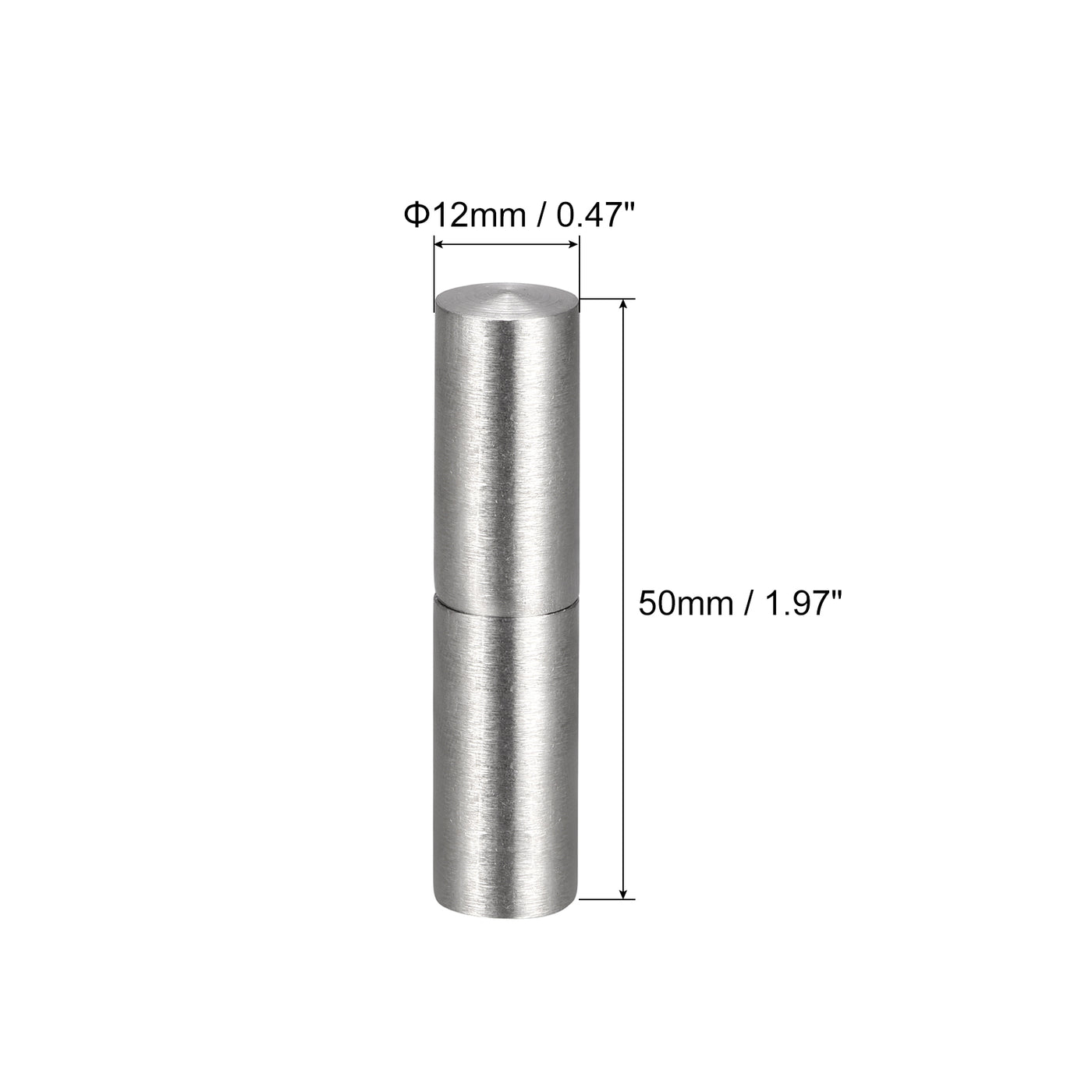 uxcell Uxcell Weld on Barrel Hinges, 304 Stainless Steel Hinge Pin for Metal Home Gate Door Window