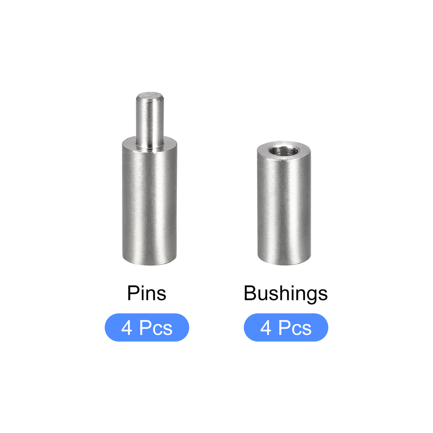 uxcell Uxcell Weld on Barrel Hinges, 304 Stainless Steel Hinge Pin for Metal Home Gate Door Window