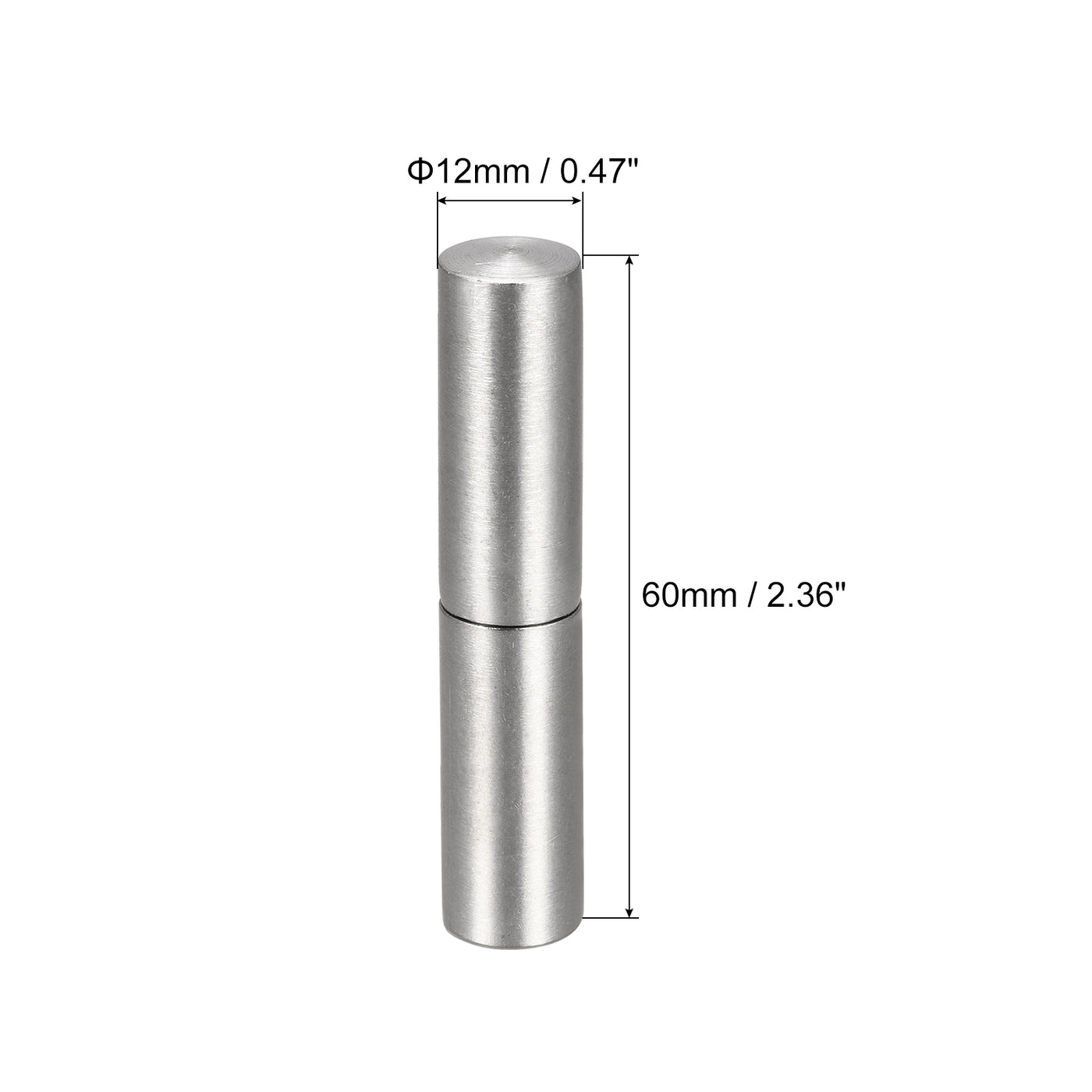 uxcell Uxcell Weld on Barrel Hinges, Male to Female 304 Stainless Steel Hinge Pin for Metal Gate Door Window