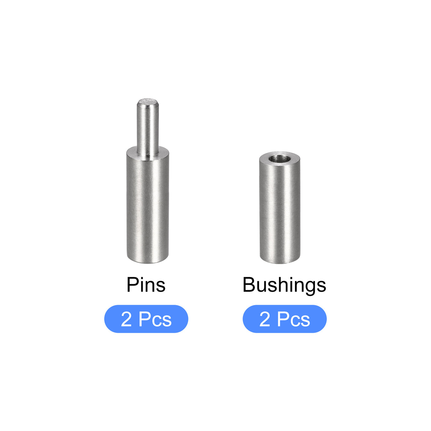 uxcell Uxcell Weld on Barrel Hinges, Male to Female 304 Stainless Steel Hinge Pin for Metal Gate Door Window