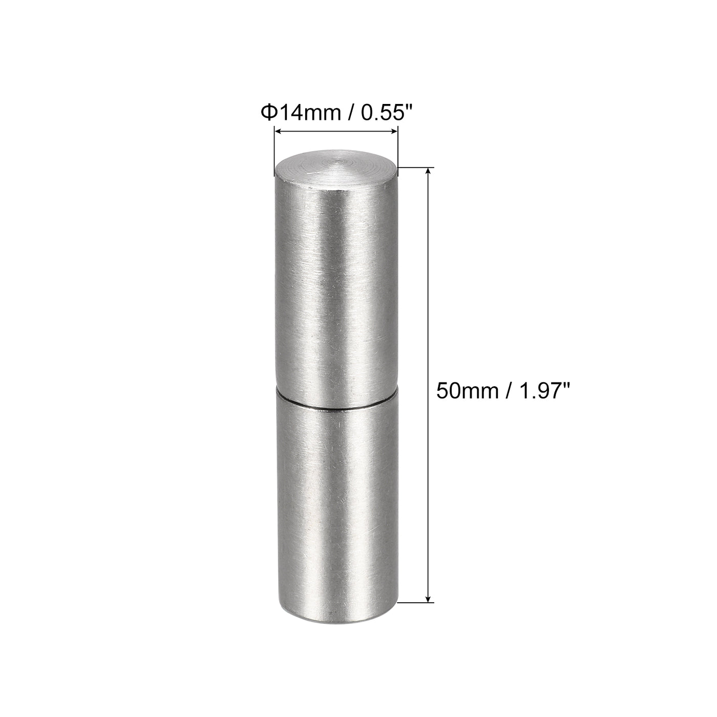 uxcell Uxcell Weld on Barrel Hinges, Male to Female 304 Stainless Steel Hinge Pin for Metal Gate Door Window