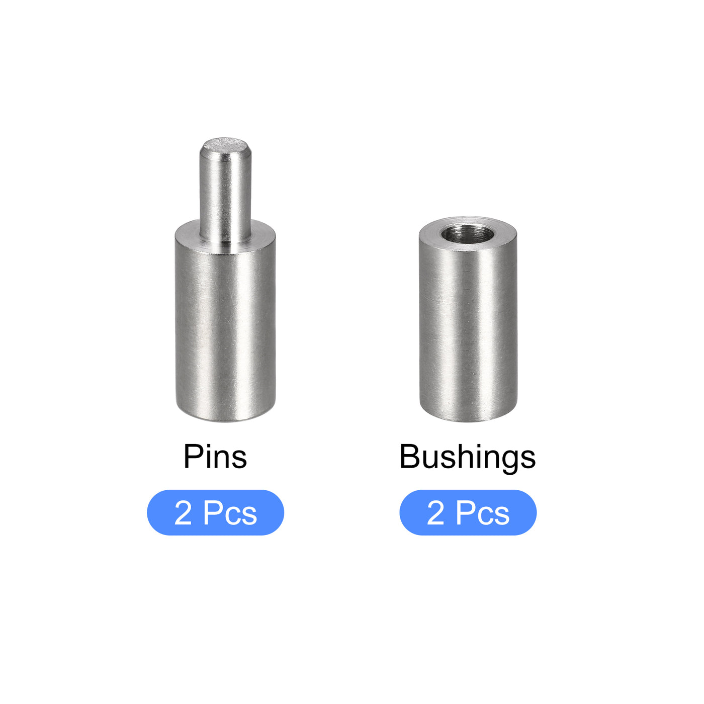 uxcell Uxcell Weld on Barrel Hinges, Male to Female 304 Stainless Steel Hinge Pin for Metal Gate Door Window