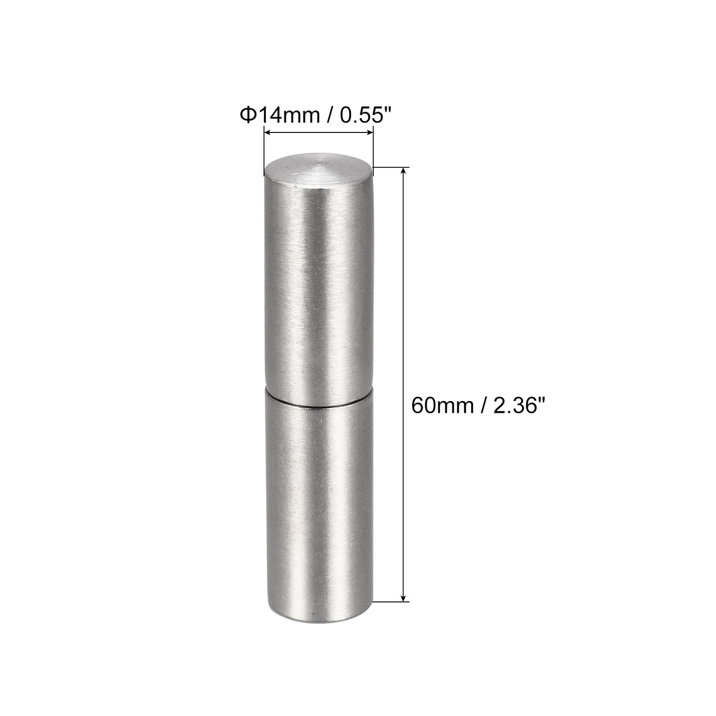 uxcell Uxcell Weld on Barrel Hinges, Male to Female 304 Stainless Steel Hinge Pin for Metal Gate Door Window