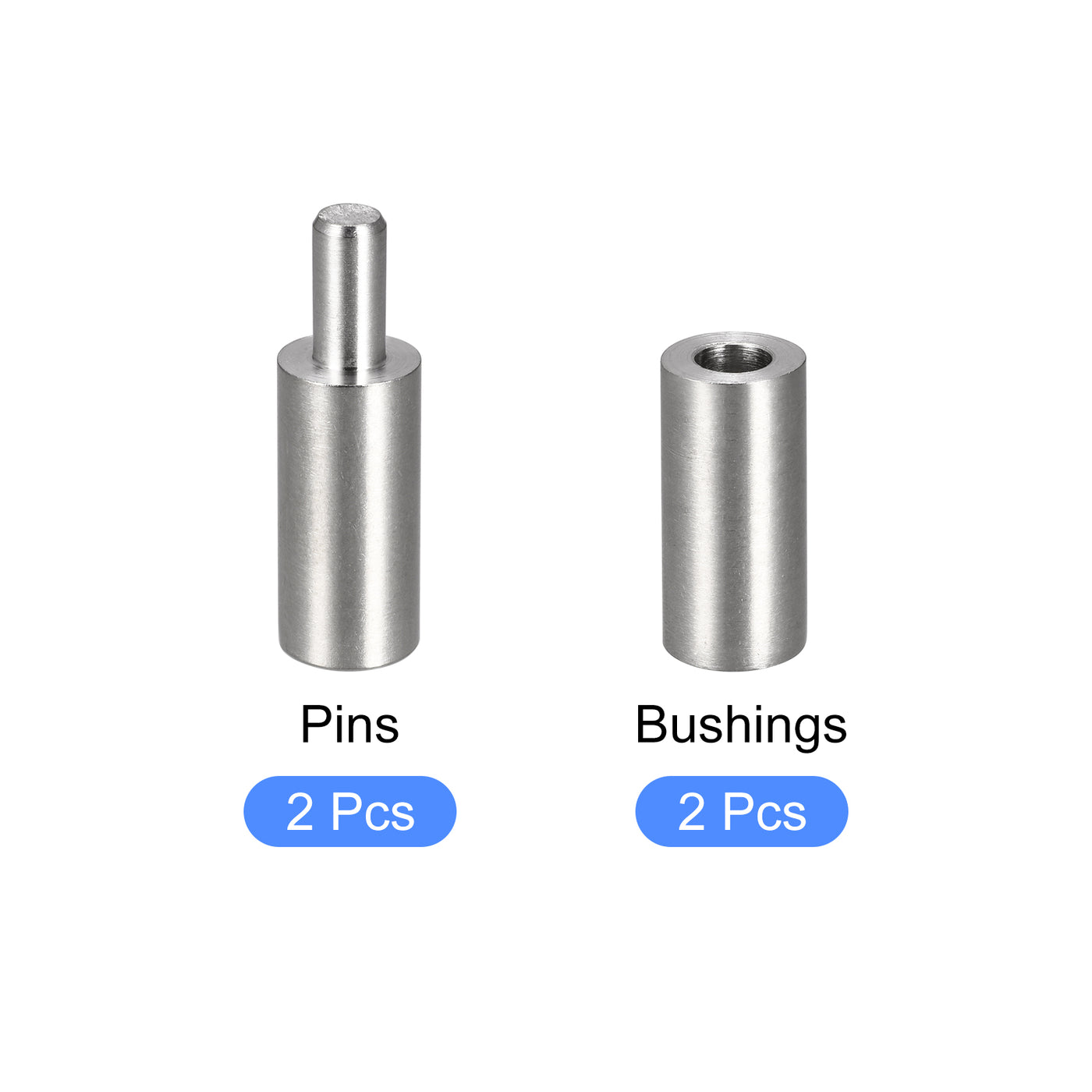 uxcell Uxcell Weld on Barrel Hinges, Male to Female 304 Stainless Steel Hinge Pin for Metal Gate Door Window