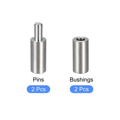 Harfington Uxcell Weld on Barrel Hinges, Male to Female 304 Stainless Steel Hinge Pin for Metal Gate Door Window