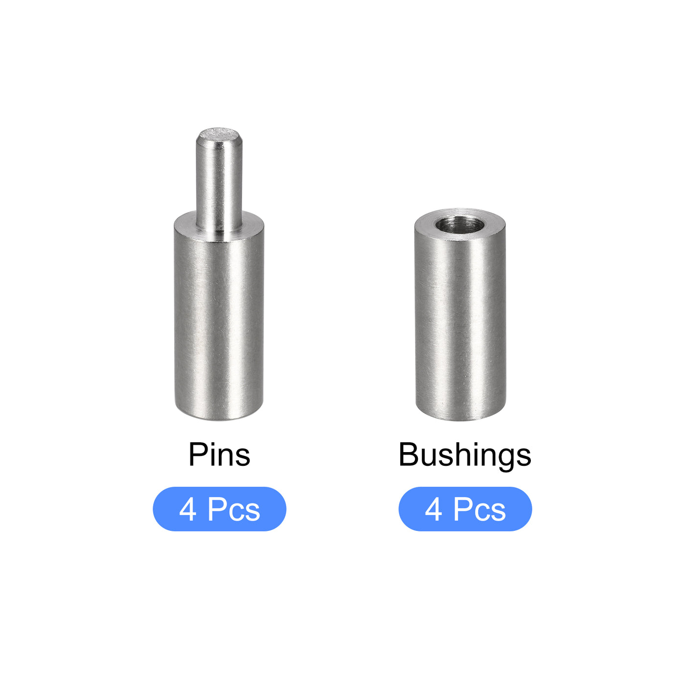 uxcell Uxcell Weld on Barrel Hinges, 304 Stainless Steel Hinge Pin for Metal Home Gate Door Window