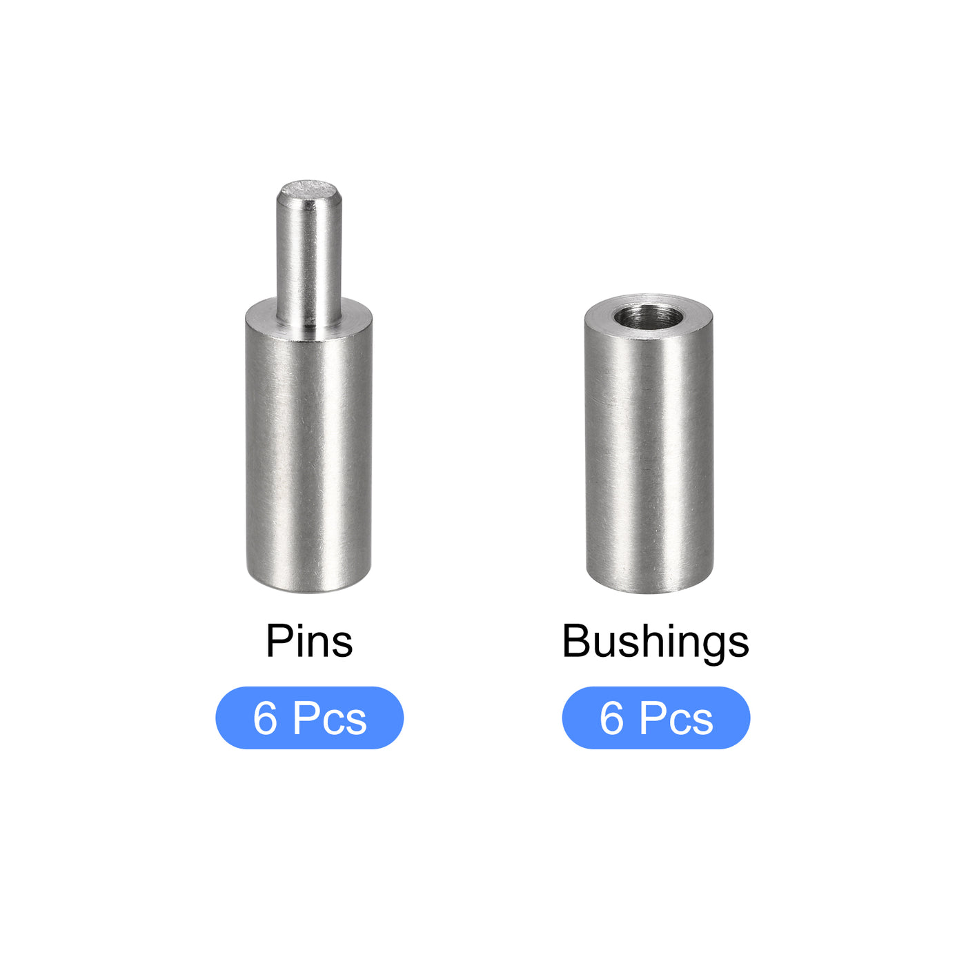 uxcell Uxcell Weld on Barrel Hinges, Male to Female 304 Stainless Steel Hinge Pin for Metal Home Gate Door Window