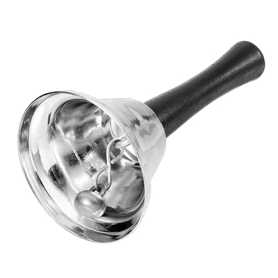 Harfington Uxcell Loud Hand Bell, 2pcs 65mm(2.56") Dinner Bell for Classroom, Service, Silver Tone