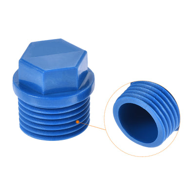 Harfington Pipe Plug Fitting Male Threaded Head End Cap for Water Heater Drain Home Garden