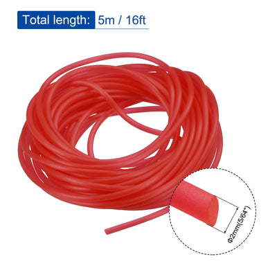 Harfington Solid Rubber Cord Tubing Rubber Tube for DIY Craft Beading Necklaces Bracelet