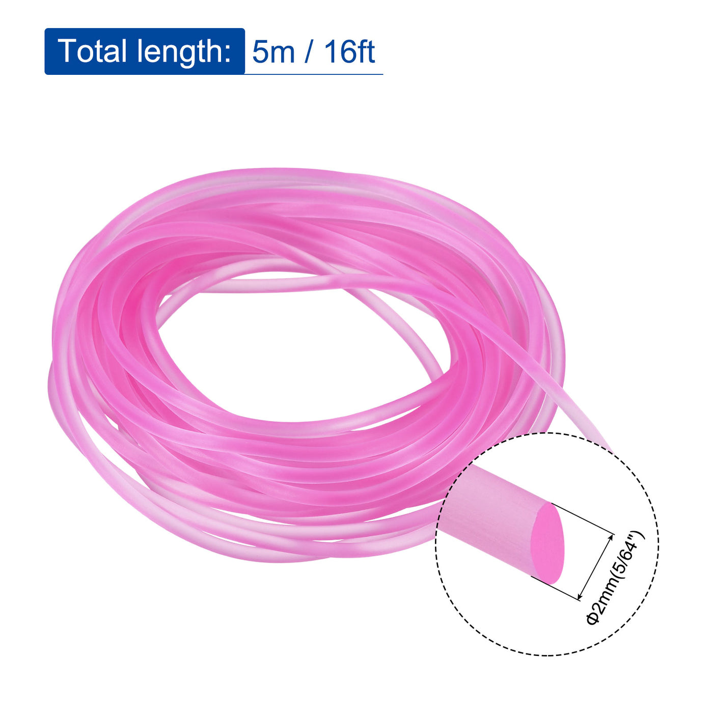 Harfington Solid Rubber Cord Tubing Rubber Tube for DIY Craft Beading Necklaces Bracelet