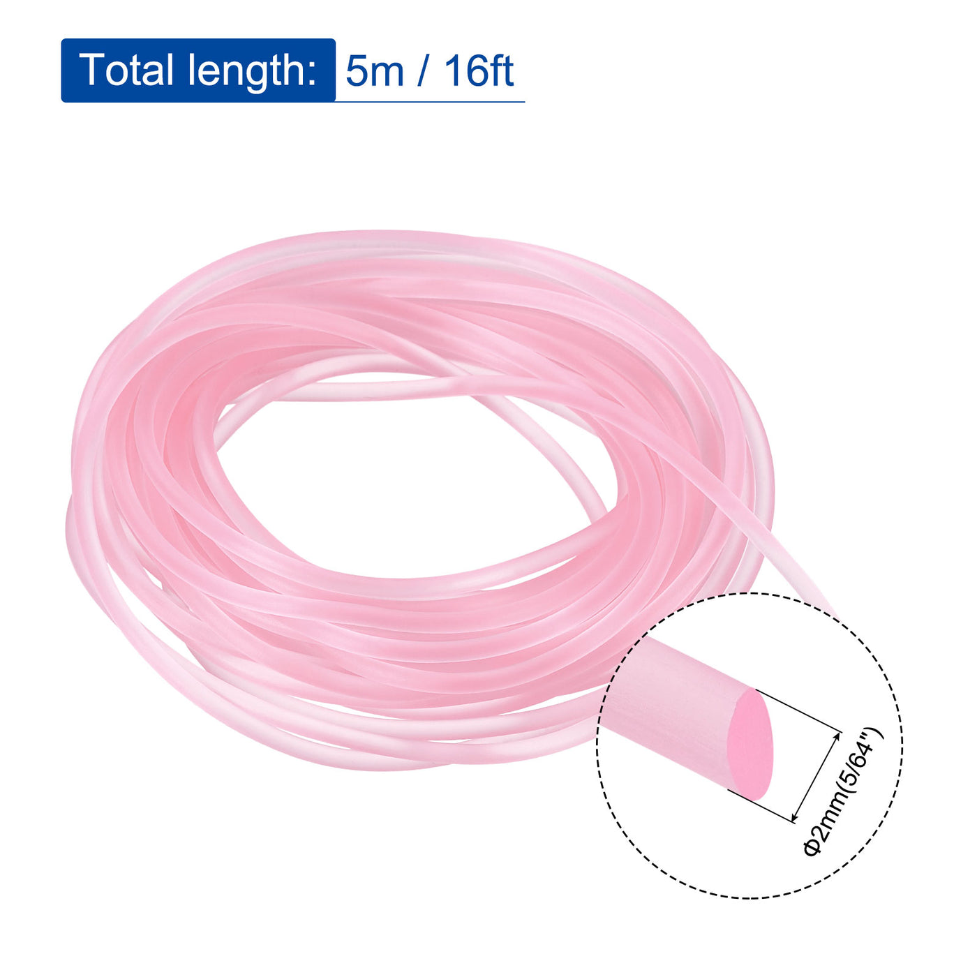 Harfington Solid Rubber Cord Tubing Rubber Tube for DIY Craft Beading Necklaces Bracelet