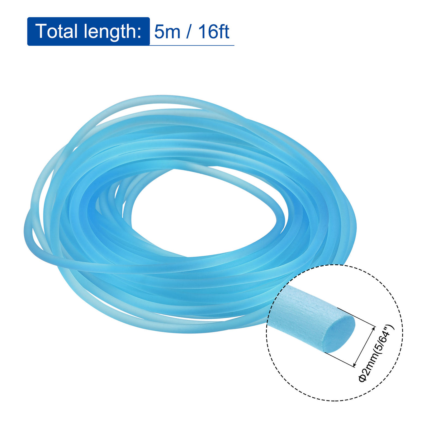 Harfington Solid Rubber Cord Tubing Rubber Tube for DIY Craft Beading Necklaces Bracelet