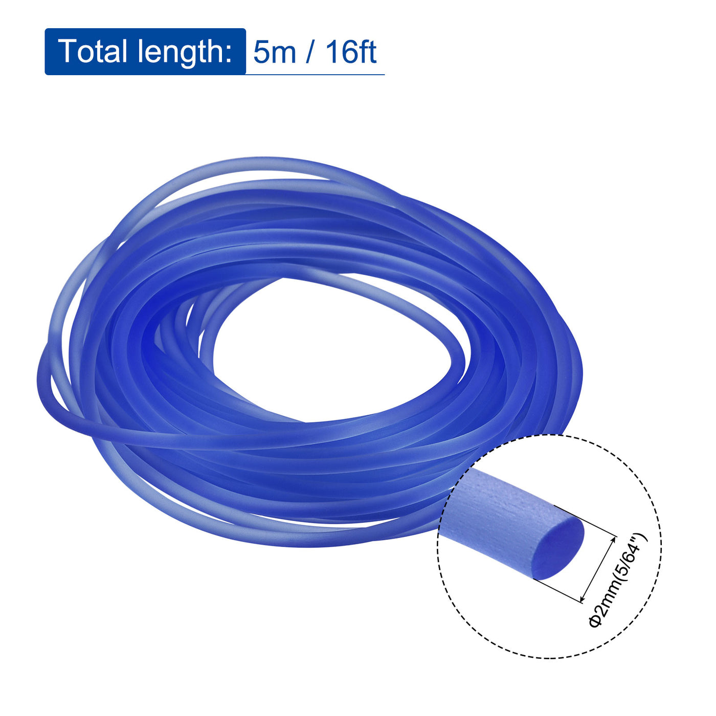 Harfington Solid Rubber Cord Tubing Rubber Tube for DIY Craft Beading Necklaces Bracelet