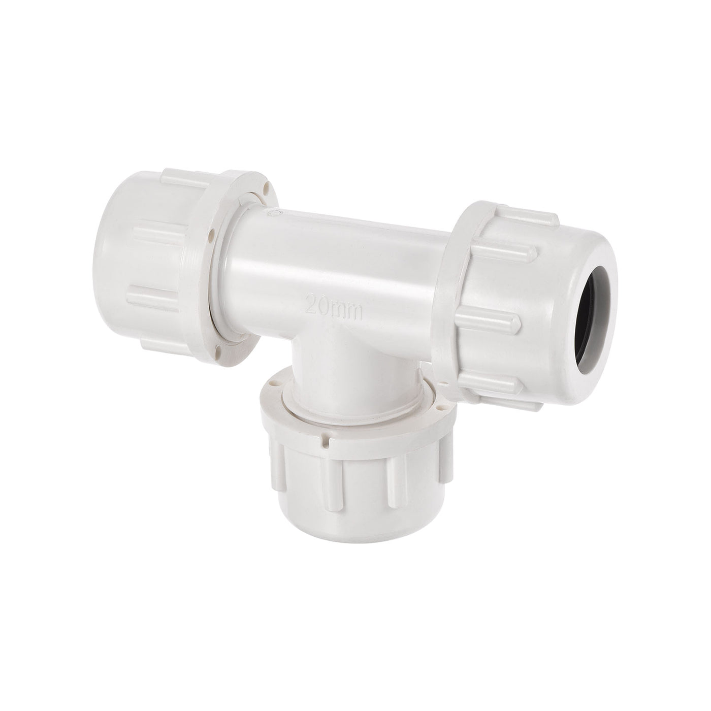 Harfington Compression Tube Tee Fitting Quick Connector for Water Line Home Garden Irrigation