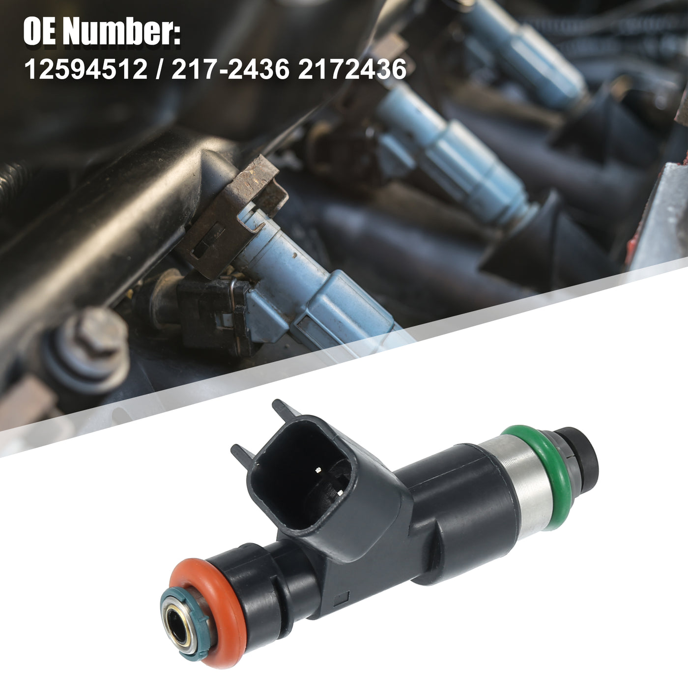 X AUTOHAUX 8 Pcs 12594512 Fuel Injector Nozzle for Chevrolet Tahoe Avalanche for GMC Yuko Sierr Savan 1500 217-2436 2172436 FJ977 67578