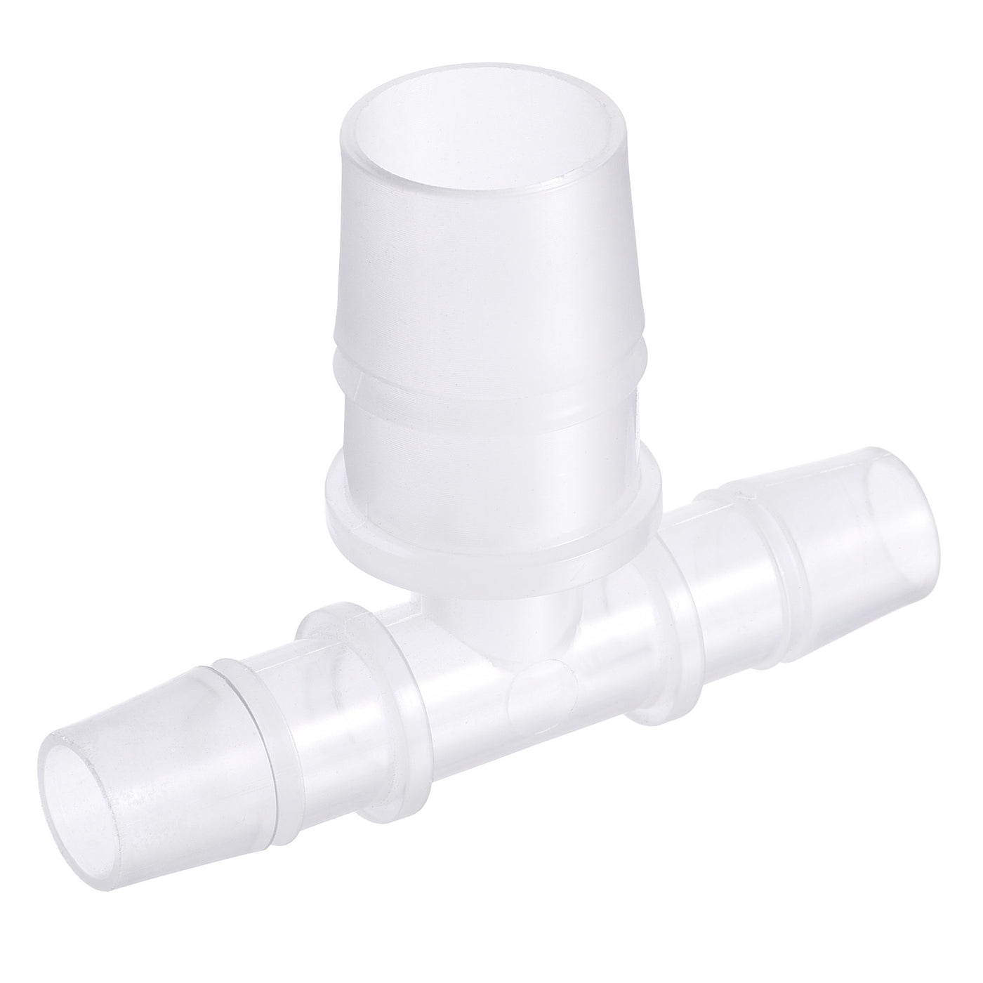 Harfington PP Reducing 18x20x18mm OD Barb Hose Fitting 3 Way Tee T Shape Translucent