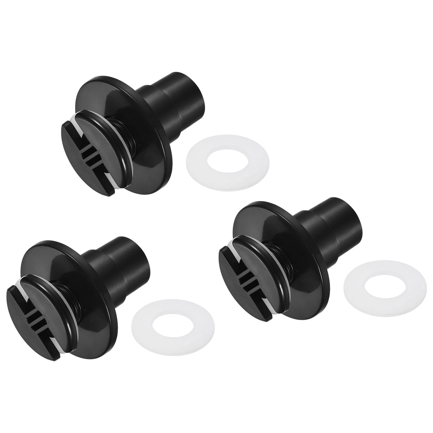 Harfington 3Pcs PVC Water Tank Pipe Fitting 20mm Straight Connector with Gasket