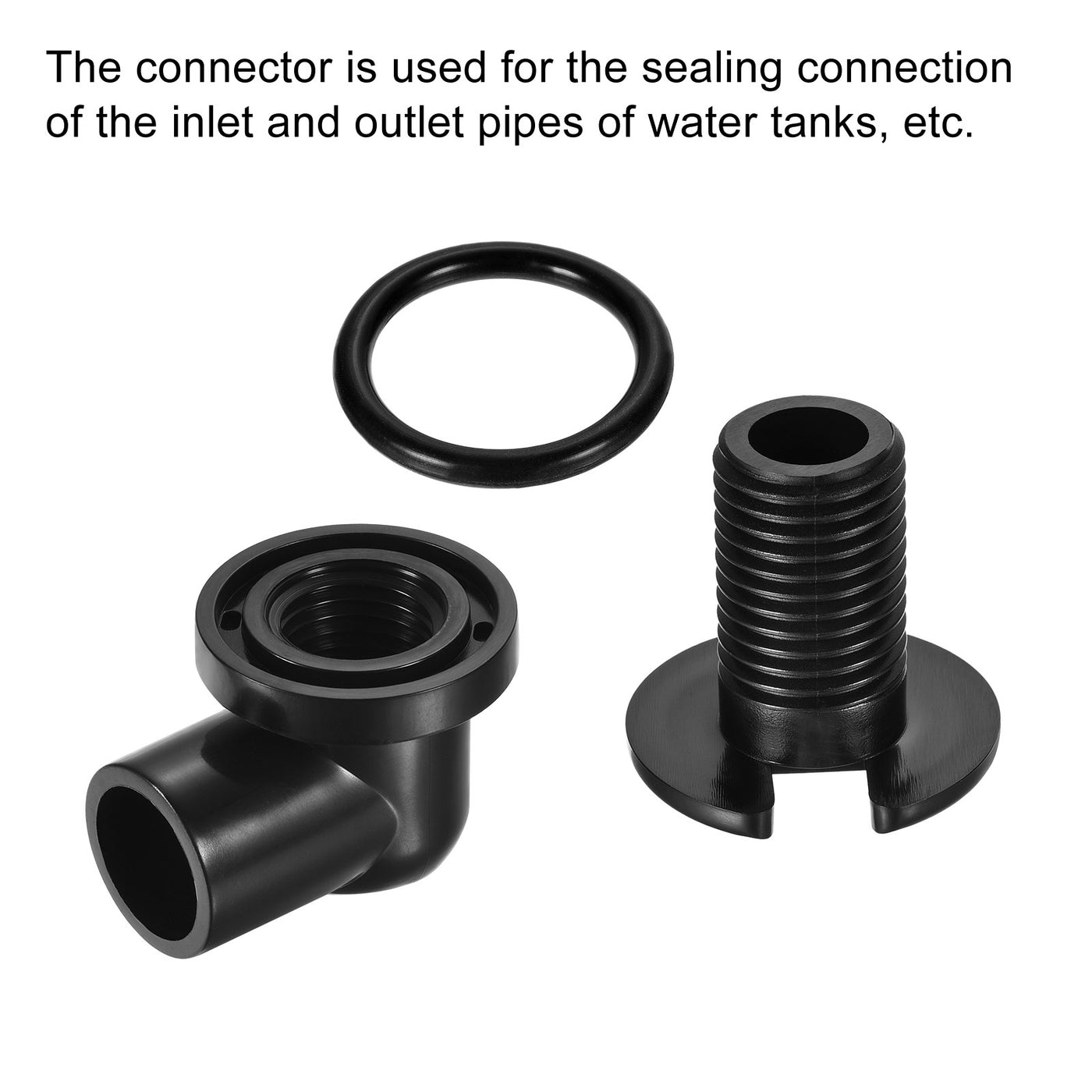 Harfington PVC Water Tank Pipe Fitting 20mm Elbow Connector with Rubber Ring