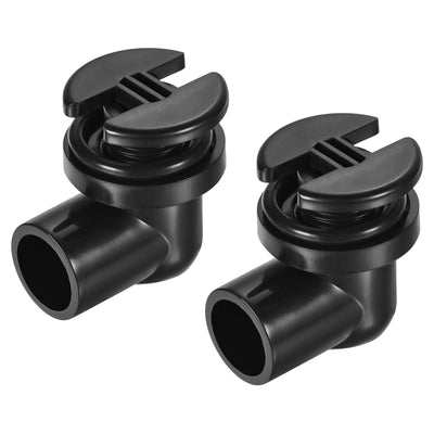 Harfington 2Pcs PVC Water Tank Pipe Fitting 20mm Elbow Connector with Rubber Ring