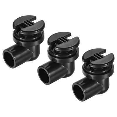 Harfington 3Pcs PVC Water Tank Pipe Fitting 20mm Elbow Connector with Rubber Ring