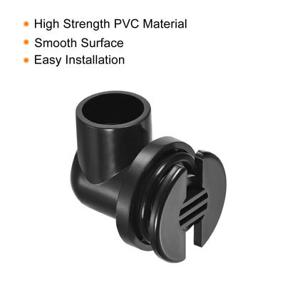 Harfington PVC Water Tank Pipe Fitting 25mm Elbow Connector with Rubber Ring