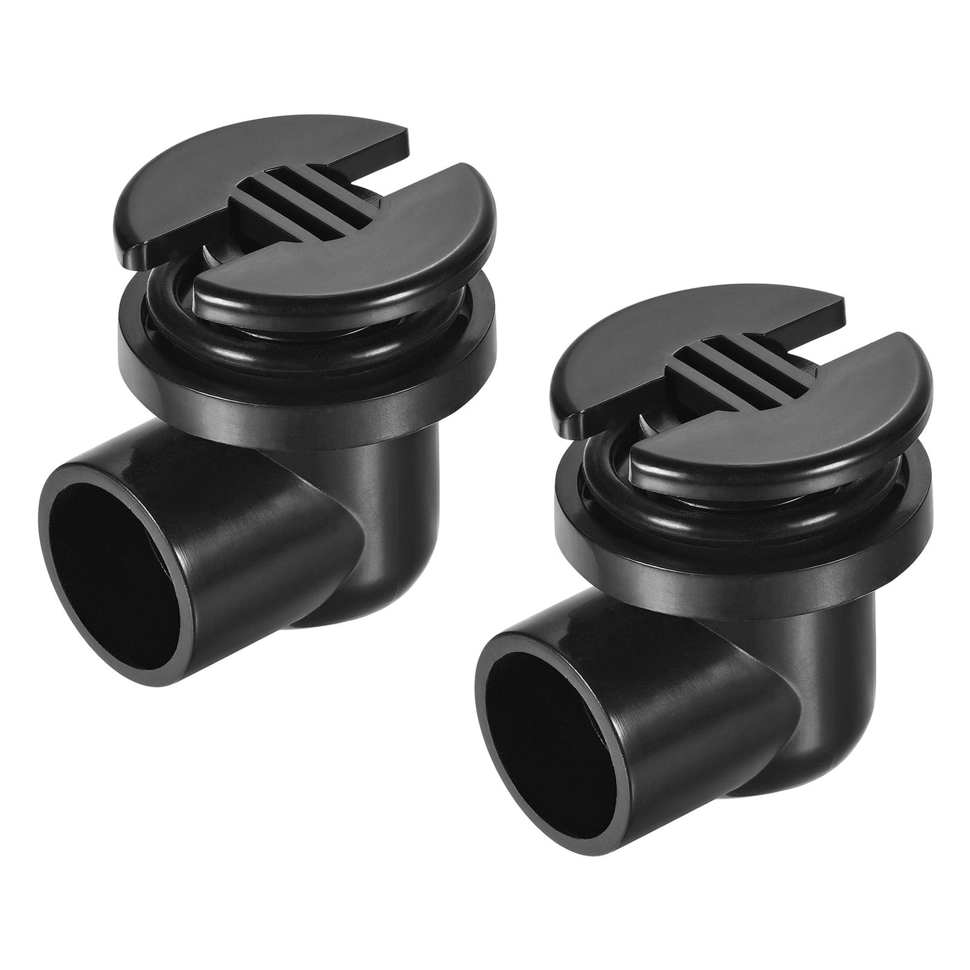 Harfington 2Pcs PVC Water Tank Pipe Fitting 25mm Elbow Connector with Rubber Ring