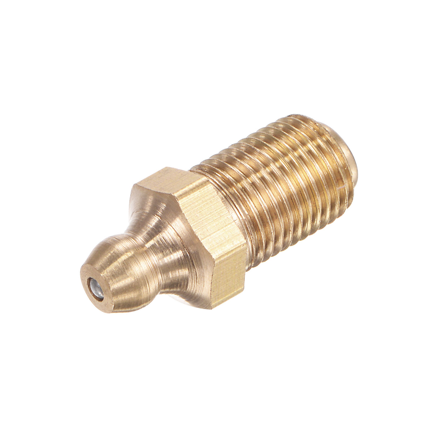 uxcell Uxcell Metric Brass Straight Hydraulic Grease Fitting M10 x 1mm Lengthened Thread