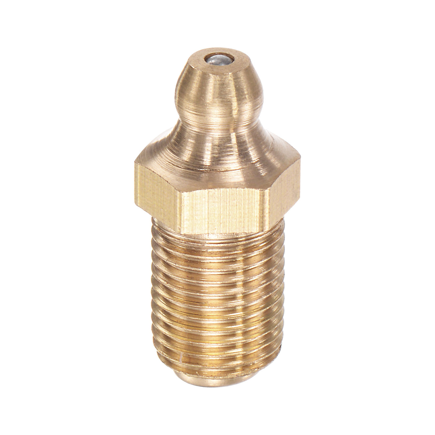 uxcell Uxcell Metric Brass Straight Hydraulic Grease Fitting M10 x 1mm Lengthened Thread