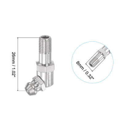 Harfington Uxcell Metric Nickel Plated Brass Straight Lengthened Grease Fitting M6 x 0.75mm Thread