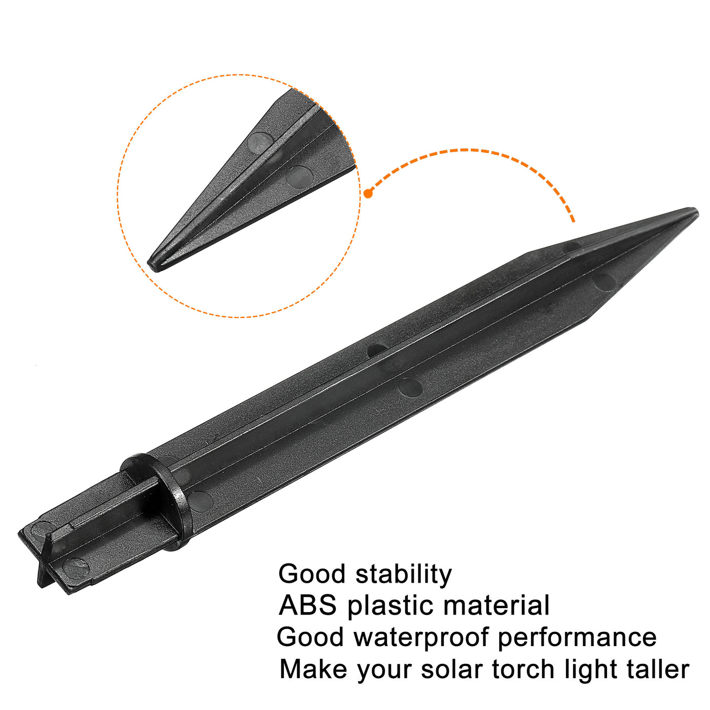 Harfington Paket von 6 Plastik Erdspieße Stangen 8.2" Pfähle für Solar Taschenlampen für Gartenweg