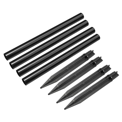 Harfington 4Set Plastik Erdspieße Stangen 8.5" Pfähle  Ersatz für Solar Taschenlampen für Gartenweg