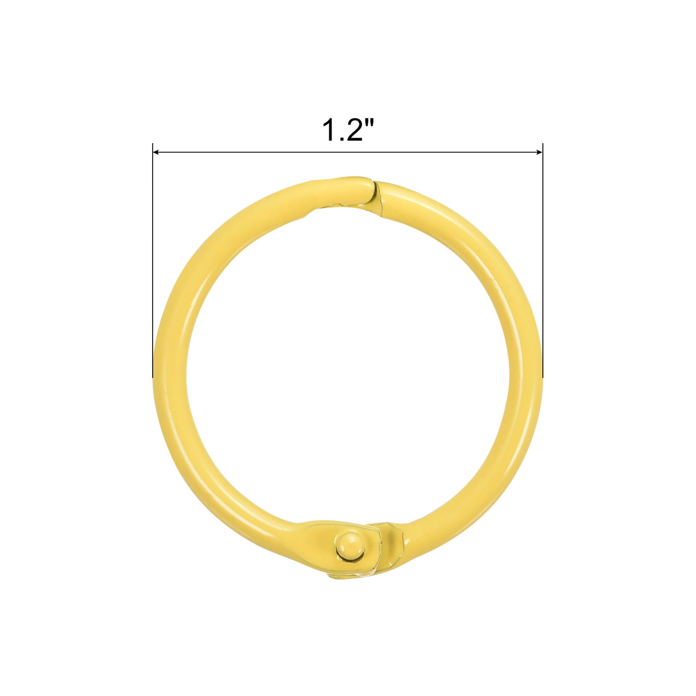 uxcell Uxcell 36Stk Loses Blatt Binderinge 30mm/ 1,18" Metall Buch Ring Schlüsselanhänger für Zuhause Bürobedarf Gelb