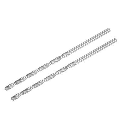 uxcell Uxcell High Speed Steel Extended Twist Drill Bits 5.5mm Drill Dia. 160mm Length 2 Pcs