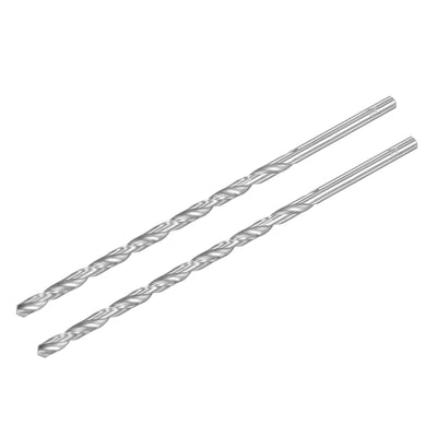 uxcell Uxcell High Speed Steel Extended Twist Drill Bits 6.5mm Drill Dia. 200mm Length 2 Pcs