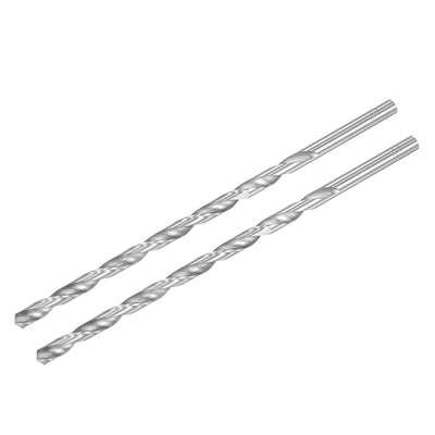 uxcell Uxcell High Speed Steel Extended Twist Drill Bits 7.2mm Drill Dia. 200mm Length 2 Pcs