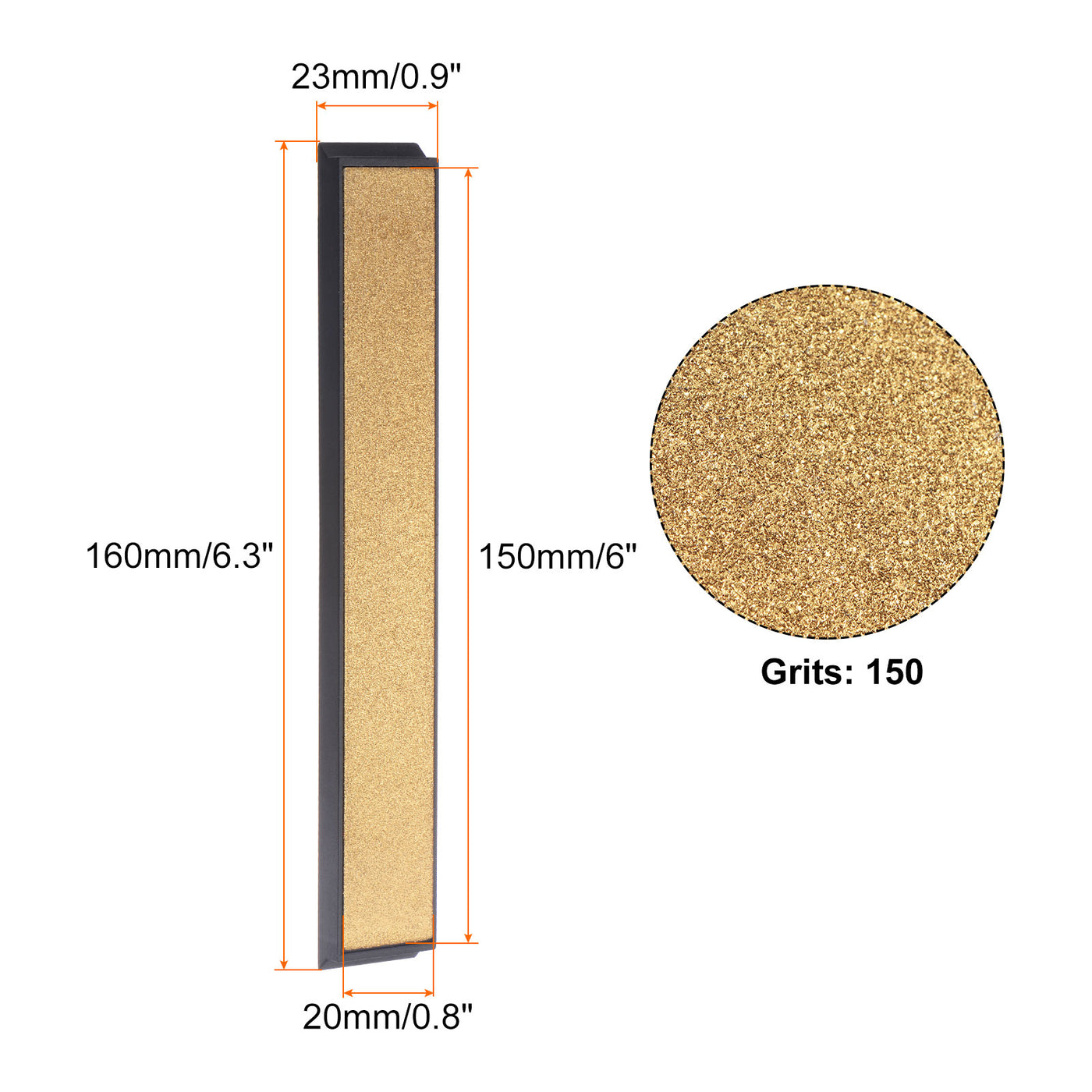 uxcell Uxcell Titanium Coated Diamond Whetstone Sharpening Stone