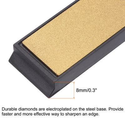 Harfington Uxcell Titanium Coated Diamond Whetstone Sharpening Stone