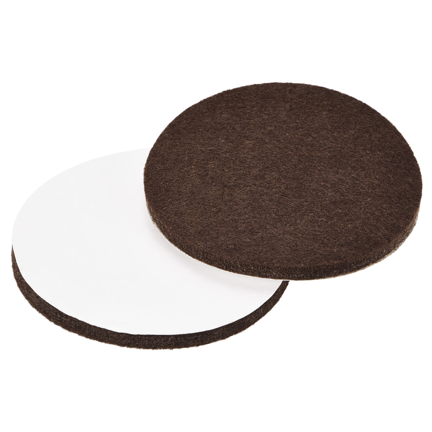 uxcell Uxcell Felt Furniture Pads 75mm Dia Self-stick Anti-scratch Floor Protector Brown 24pcs